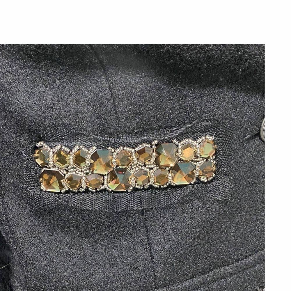 Loft Wool Blazer Double Breasted Gemstones Black 2 - Picture 6 of 15